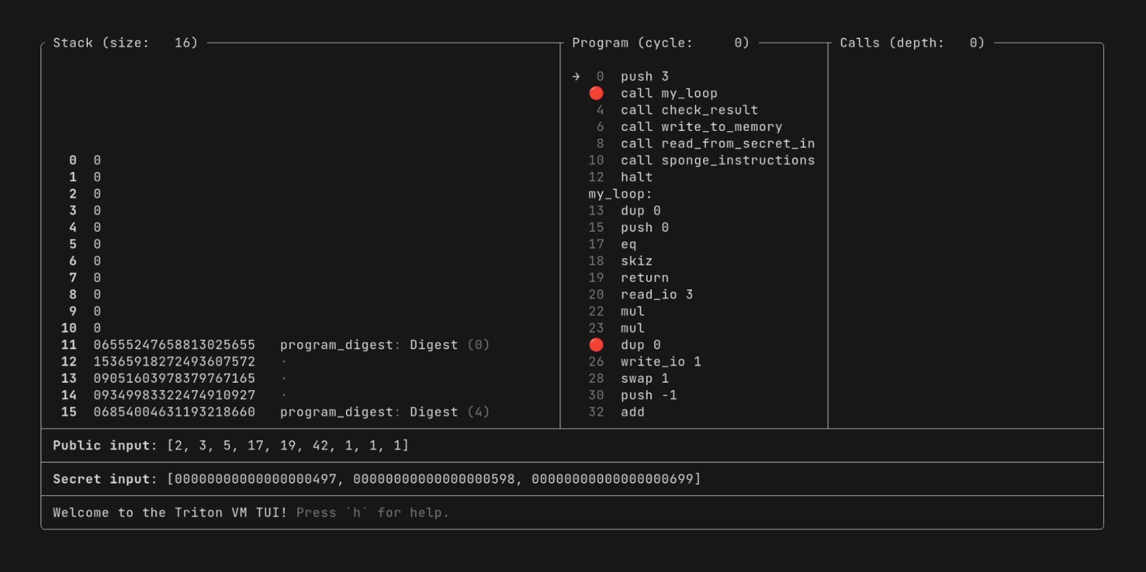 A screenshot of Triton TUI in the terminal